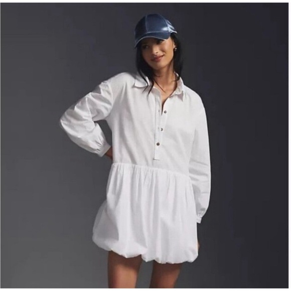 Anthropologie Dresses & Skirts - Anthropologie Maeve Bubble-Hem Shirt Dress Size XS